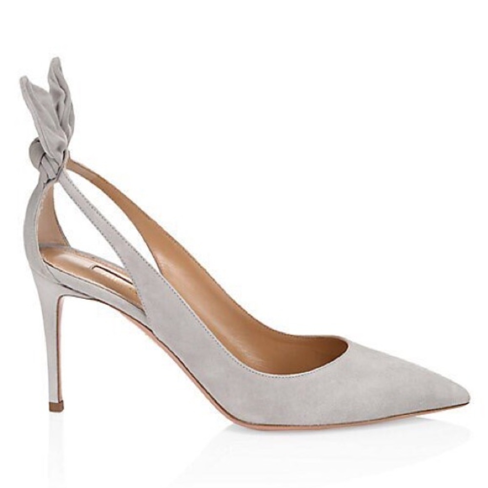 AQUAZURRA DENUVE 85 PUMP BOW HEELS